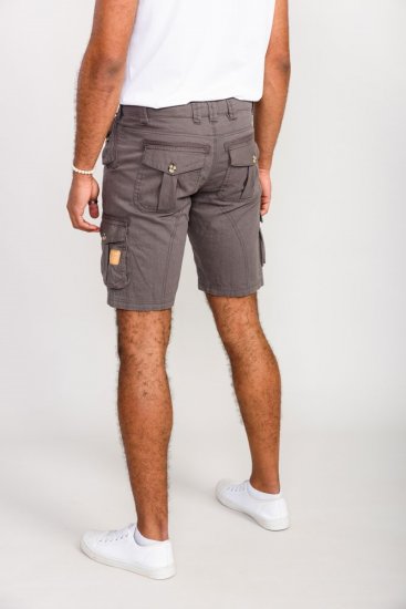 D555 Melton Cotton Cargo Shorts Grey - Szorty - Szorty W40-W60