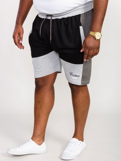 D555 Kirton Couture Elasticated Waistband Shorts Black/Charcoal - Dresy & spodenki dresowe - Dresy & Spodnie Dresowe 2XL-12XL
