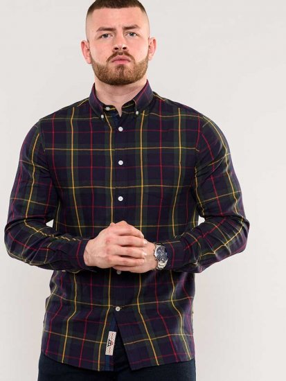 D555 Gladstone Check Button Down Collar Shirt - Koszule - Koszule 2XL-10XL