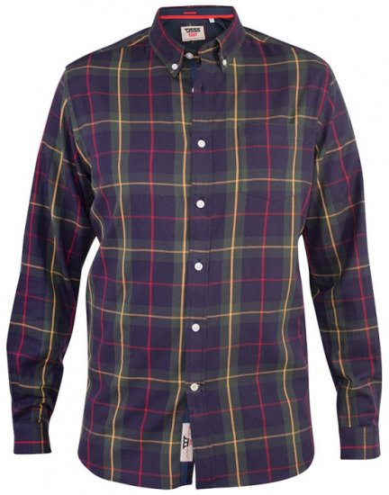 D555 Gladstone Check Button Down Collar Shirt - Koszule - Koszule 2XL-10XL