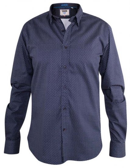 D555 Barker Printed Shirt Navy - Koszule - Koszule 2XL-10XL
