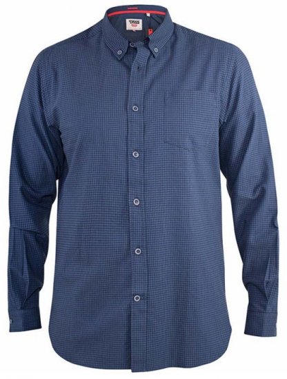D555 Melbourne Gingham Check Long Sleeve Button Down Shirt - Koszule - Koszule 2XL-10XL