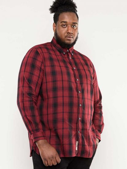 D555 Benalla Check Long Sleeve Button Down Shirt - Koszule - Koszule 2XL-10XL