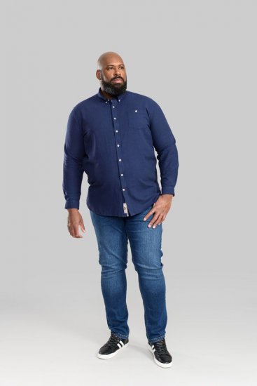 D555 Sennon LS Linen Mix Shirt - Koszule - Koszule 2XL-10XL