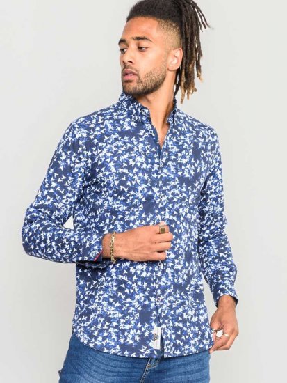 D555 Harrow AOP Shirt Blue - Koszule - Koszule 2XL-10XL