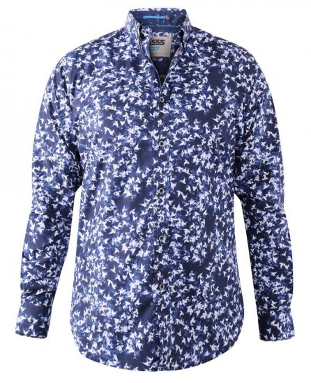 D555 Harrow AOP Shirt Blue - Koszule - Koszule 2XL-10XL
