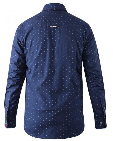 D555 Chilton LS Shirt Navy - Koszule - Koszule 2XL-10XL