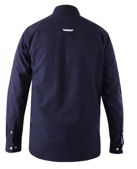 D555 Colchester LS shirt Navy - Koszule - Koszule 2XL-10XL