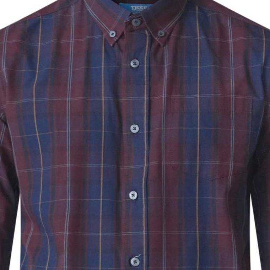 D555 Grady Long Sleeve Check Shirt - Koszule - Koszule 2XL-10XL
