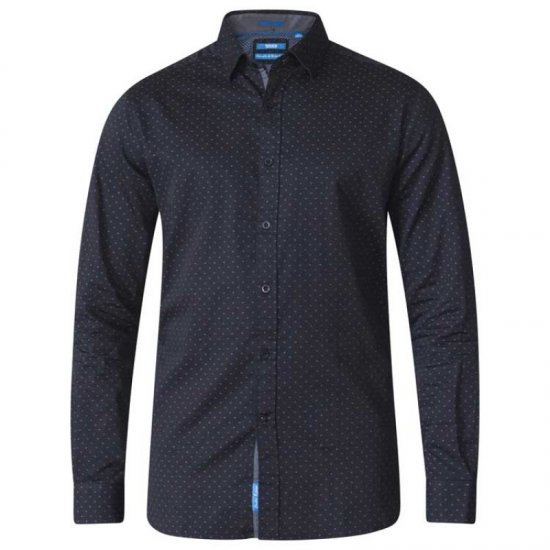 D555 Jahine Long Sleeve Printed Shirt Black - Koszule - Koszule 2XL-10XL