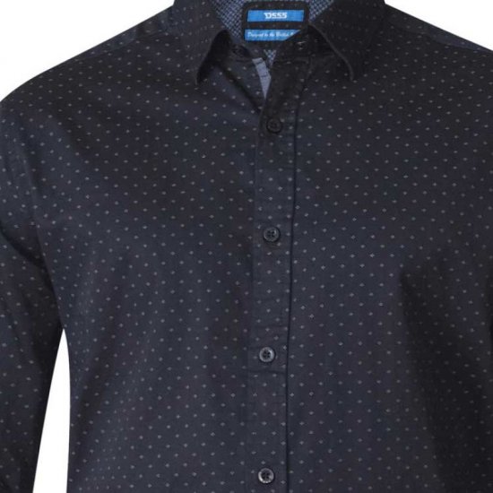 D555 Jahine Long Sleeve Printed Shirt Black - Koszule - Koszule 2XL-10XL
