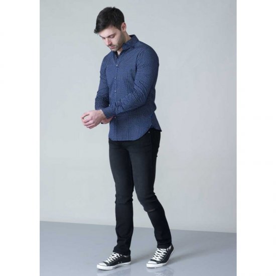 D555 Lavar Long Sleeve Diamond Printed Shirt - Koszule - Koszule 2XL-10XL