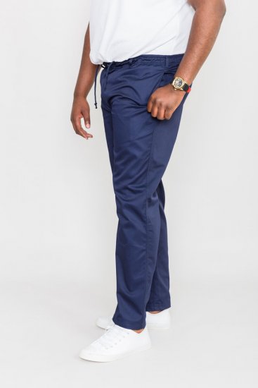 D555 Basilio Pants with elasticated waist Navy - Dżinsy & spodnie - Dżinsy i Spodnie - W40-W70