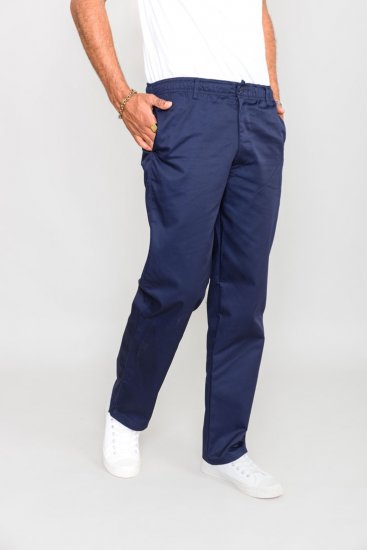 D555 Basilio Pants with elasticated waist Navy - Dżinsy & spodnie - Dżinsy i Spodnie - W40-W70