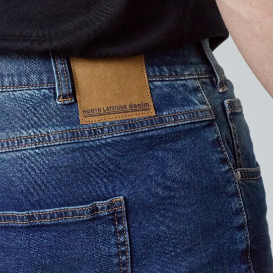 North Latitude Jeans Jack Blue Used Wash - Kurtki Męskie Duże Rozmiary - Kurtki Duże rozmiary 2XL-8XL