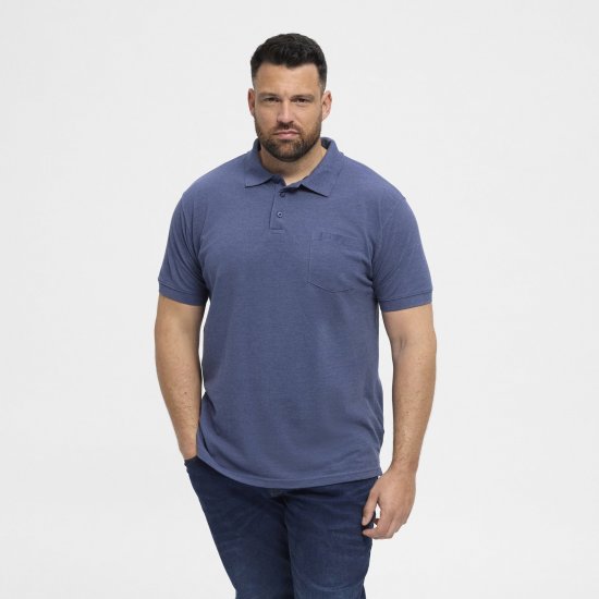 North Latitude Polo Blue Melange - Koszulki polo - Koszulki Polo 2XL-8XL