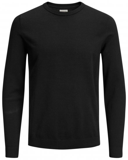 Jack & Jones Crew neck Knitted Sweater Black - Bluzy & bluzy z kapturem - Bluzy & Bluzy z kapturem 2XL-12XL