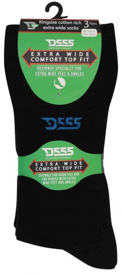 D555 Harold Extra Wide Comfort Fit Socks 3-pack - Bielizna & stroje kąpielowe - Bielizna & Stroje kąpielowe 2XL-8XL