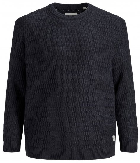 Jack & Jones JCOBRANDON Knit Black - Bluzy & bluzy z kapturem - Bluzy & Bluzy z kapturem 2XL-12XL