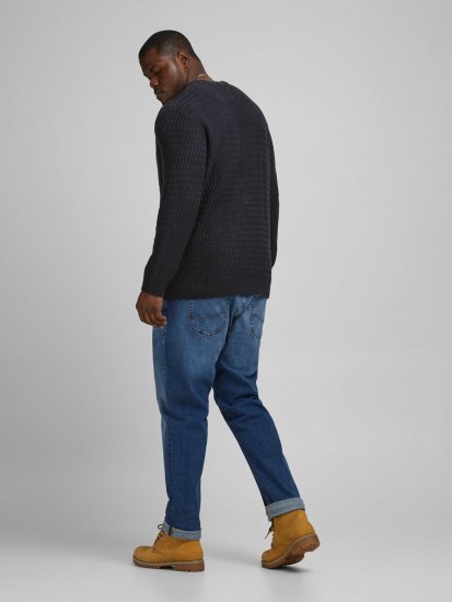 Jack & Jones JCOBRANDON Knit Black - Bluzy & bluzy z kapturem - Bluzy & Bluzy z kapturem 2XL-12XL