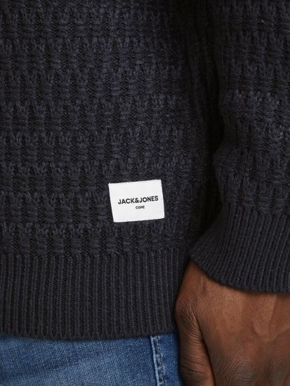 Jack & Jones JCOBRANDON Knit Black - Bluzy & bluzy z kapturem - Bluzy & Bluzy z kapturem 2XL-12XL