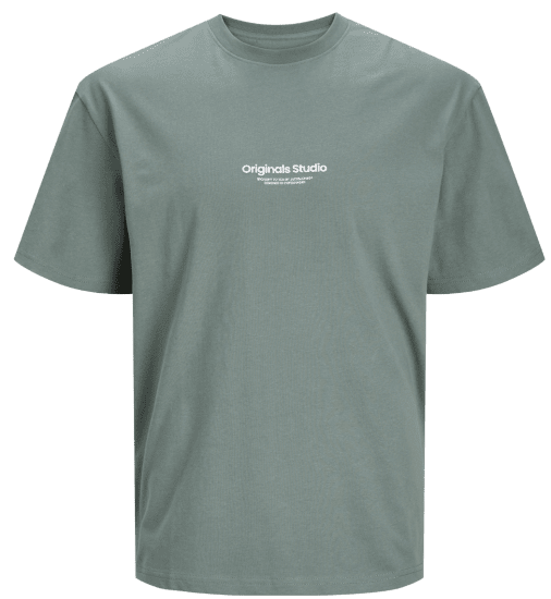 Jack & Jones JORVESTERBRO T-Shirt Laurel Wreath - Koszulki - T-shirty meskie Duże Rozmiary - 2XL-14XL