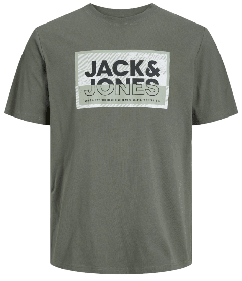 Jack & Jones JCOLOGAN T-Shirt Agave Green - Koszulki - T-shirty meskie Duże Rozmiary - 2XL-14XL