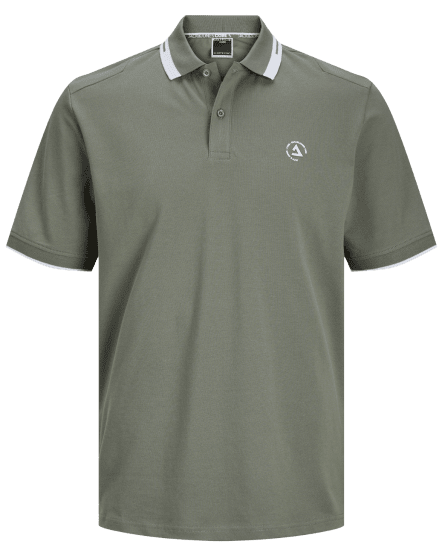 Jack & Jones JCOHASS LOGO Polo Agave Green - Koszulki polo - Koszulki Polo 2XL-8XL