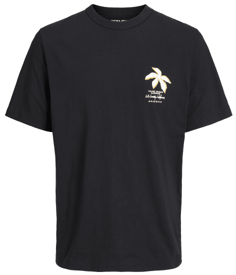 Jack & Jones JOREASTER ACTIVITY T-Shirt Black - Koszulki - T-shirty meskie Duże Rozmiary - 2XL-14XL