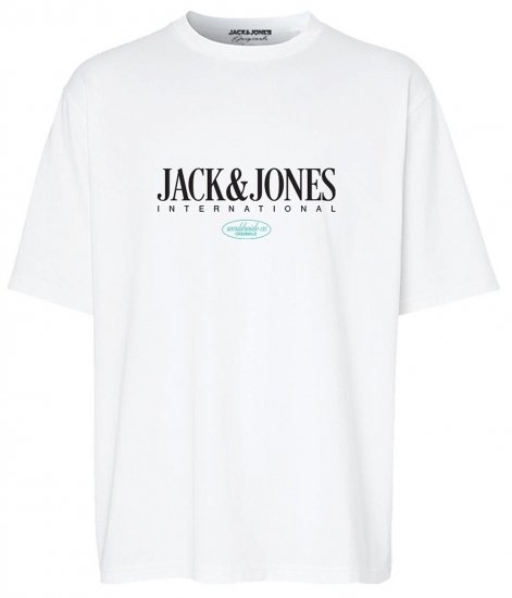 Jack & Jones JORLUCCA T-Shirt Bright White - Koszulki - T-shirty meskie Duże Rozmiary - 2XL-14XL