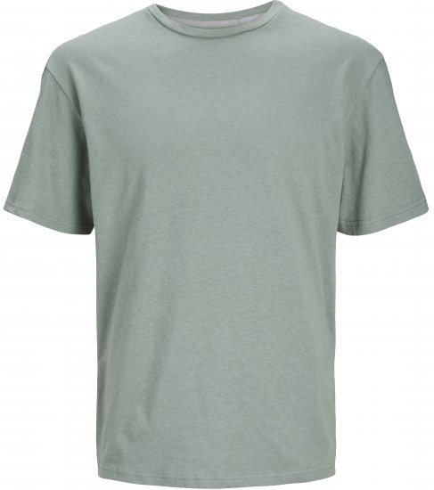Jack & Jones JPRCC SOFT Linen Blend T-Shirt Lily Pad - Koszulki - T-shirty meskie Duże Rozmiary - 2XL-14XL