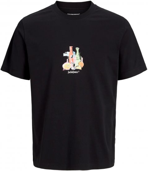 Jack & Jones Varenna Crew Neck T-Shirt Black - Koszulki - T-shirty meskie Duże Rozmiary - 2XL-14XL