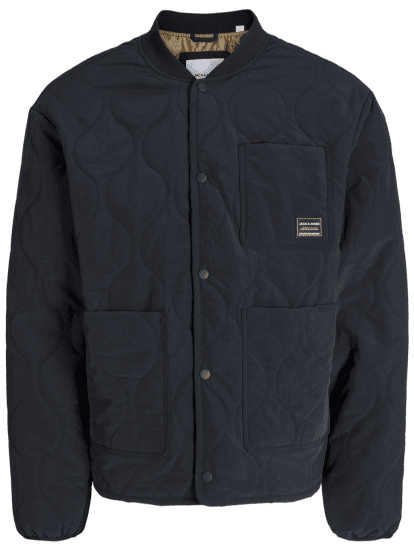 Jack & Jones Hero Liner Quilted Jacket Black - Kurtki Męskie Duże Rozmiary - Kurtki Duże rozmiary 2XL-8XL
