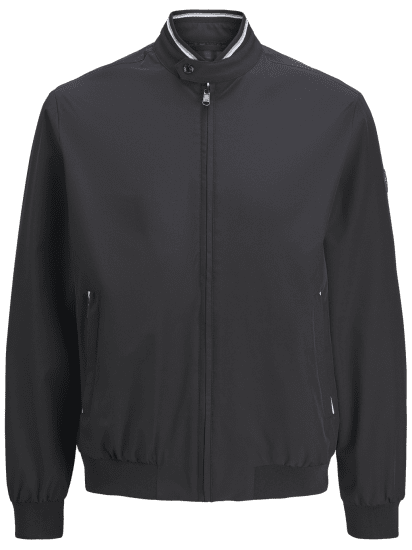 Jack & Jones Brook Bomber Black - Kurtki Męskie Duże Rozmiary - Kurtki Duże rozmiary 2XL-8XL