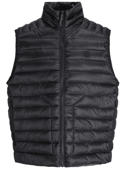 Jack & Jones Prime Light Puffer Gilet Vest Black - Kamizelki - Kamizelki w dużych rozmiarach