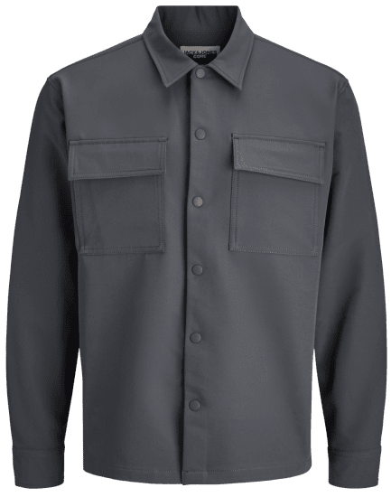 Jack & Jones Point Commute Long Sleeve Shirt Black Oyster - Koszule - Koszule 2XL-10XL