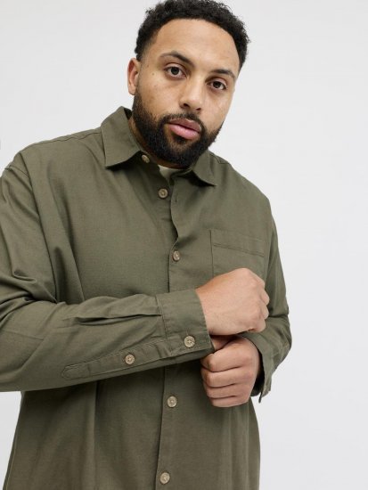 Jack & Jones Tristan Overshirt khaki - Koszule - Koszule 2XL-10XL