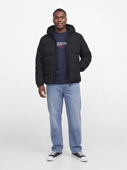 Jack & Jones Sage Kurtka pikowana Czarny - Kurtki Męskie Duże Rozmiary - Kurtki Duże rozmiary 2XL-8XL
