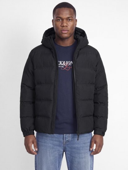 Jack & Jones Sage Kurtka pikowana Czarny - Kurtki Męskie Duże Rozmiary - Kurtki Duże rozmiary 2XL-8XL