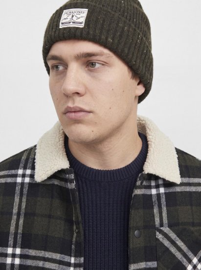 Jack & Jones Zac Teddy Koszula wierzchnia Zielony - Kurtki Męskie Duże Rozmiary - Kurtki Duże rozmiary 2XL-8XL