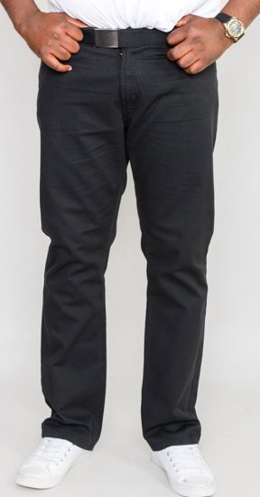 Duke Mario Bedford cord-pants Black TALL SIZES - ODZIEŻ MĘSKA MT-6XLT - WYSOKIE-rozmiary