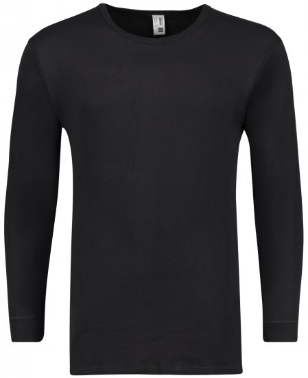 Adamo Royal Fine Ribbed Long sleeve Under-T-shirt Black - Bielizna & stroje kąpielowe - Bielizna & Stroje kąpielowe 2XL-8XL