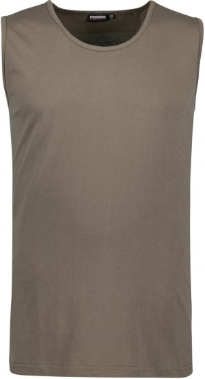 Adamo Rod Comfort Fit Tank Top Khaki - Koszulki - T-shirty meskie Duże Rozmiary - 2XL-14XL