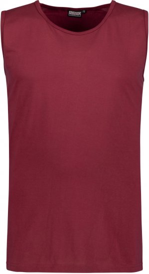 Adamo Rod Comfort Fit Tank Top Wine - Koszulki - T-shirty meskie Duże Rozmiary - 2XL-14XL