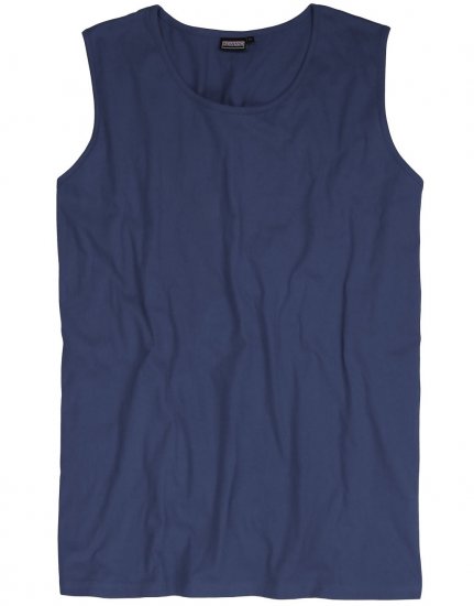 Adamo Rod Comfort Fit Tank Top Denim Blue - Koszulki - T-shirty meskie Duże Rozmiary - 2XL-14XL