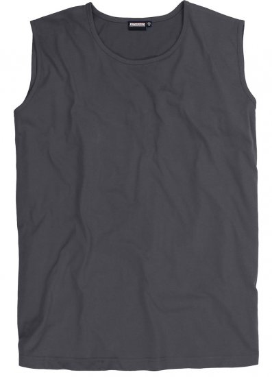 Adamo Rod Comfort Fit Tank Top Charcoal - Koszulki - T-shirty meskie Duże Rozmiary - 2XL-14XL