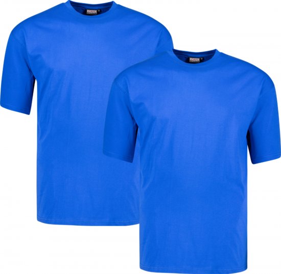 Adamo Marlon Comfort fit 2-pack T-shirt Royal Blue - Koszulki - T-shirty meskie Duże Rozmiary - 2XL-14XL