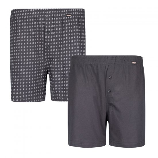 Adamo Dean Boxershorts 2-pack Charcoal - Bielizna & stroje kąpielowe - Bielizna & Stroje kąpielowe 2XL-8XL