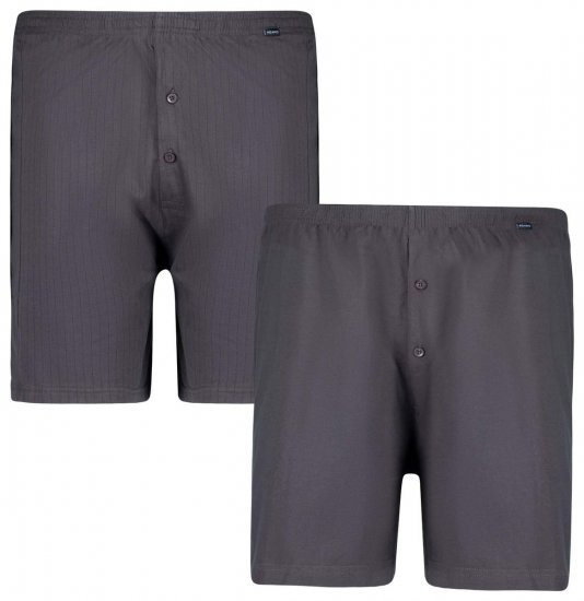 Adamo 129602 Bokserki 2-pak Ciemnoszary - Bielizna & stroje kąpielowe - Bielizna & Stroje kąpielowe 2XL-8XL