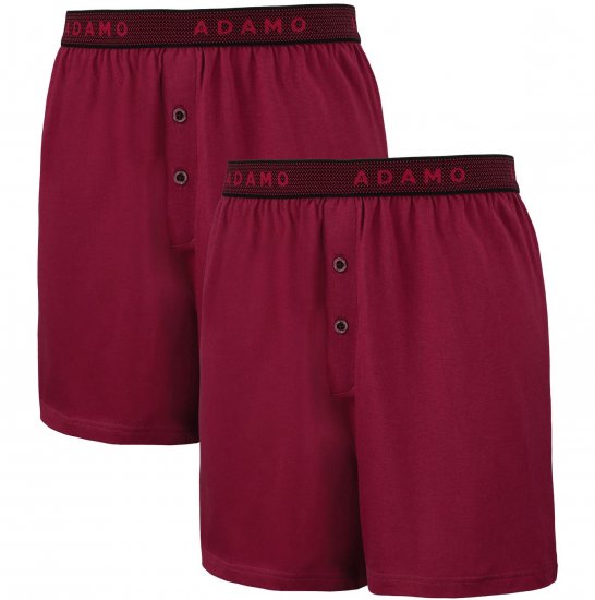 Adamo Jonas Boxershorts Burgundy 2-pack - Bielizna & stroje kąpielowe - Bielizna & Stroje kąpielowe 2XL-8XL